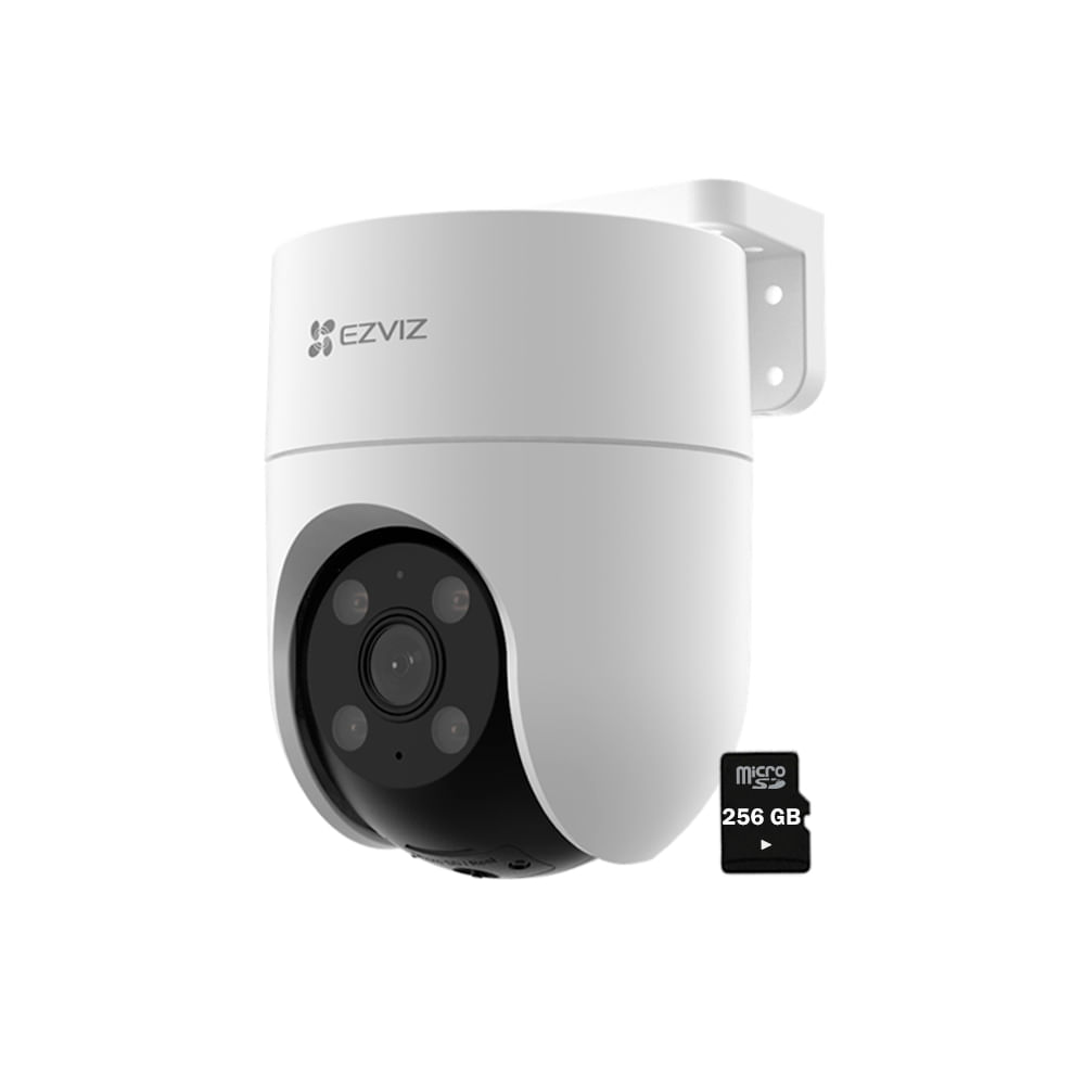 Cámara Wifi Exterior H8C 4MP 2K Ezviz 360 Tecnología IA SD 256GB