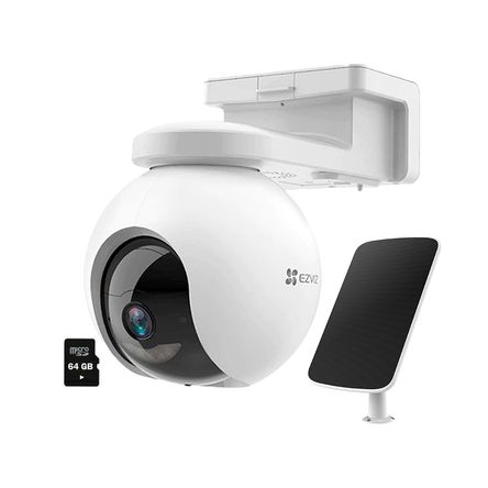 Cámara Exterior CB8 2K 3MP Ezviz Wifi 24GHz con Panel Solar - SD 64GB Cámara Exterior CB8 2K 3MP Ezviz Wifi 24GHz con Panel Solar - SD 64GB