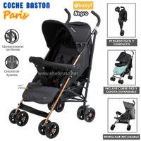 COCHE BASTON PARA BEBE PARIS NEGRO