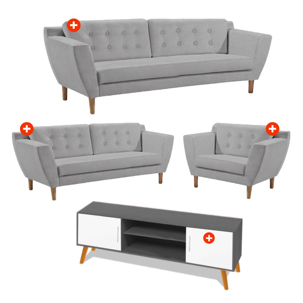 SALA BOGOTA 3 2 1 CON CENTRO TV - FALOTIH 3M