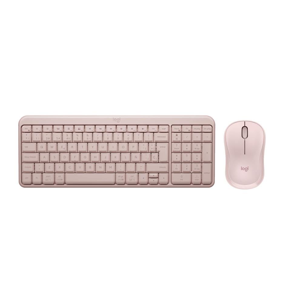 COMBO TECLADO Y MOUSE LOGITECH K250 MOUSE M240 BT INALÁMBRICO ROSADO