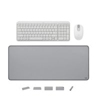 COMBO LOGITEC  TECLADO K250 MOUSE M196 BLANCO PAD MOUSE GRIS