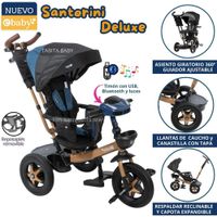 Triciclo para niños Musical y Luces Santorini Azul