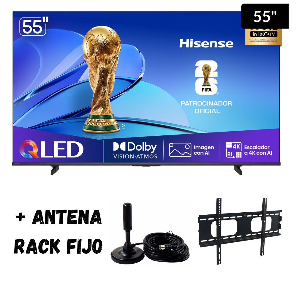 Televisor 55'' QLED HISENSE VIDAA 55Q6QV 2025 - ANT - RACK