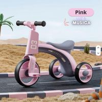 Triciclo Scooter Multi cinético para Niños con Música y  Luz - Rosado