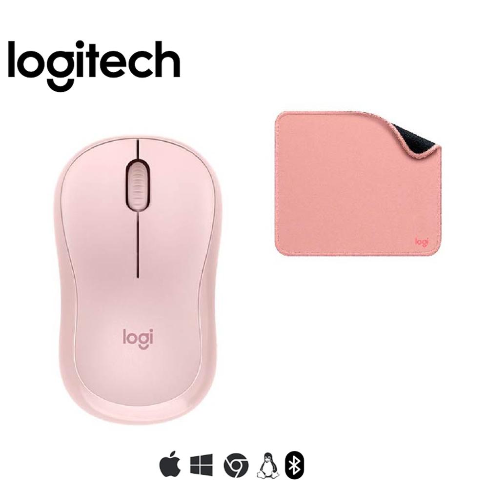 COMBO LOGITECH DE MOUSE M240 Y PAD MOUSE ROSADO
