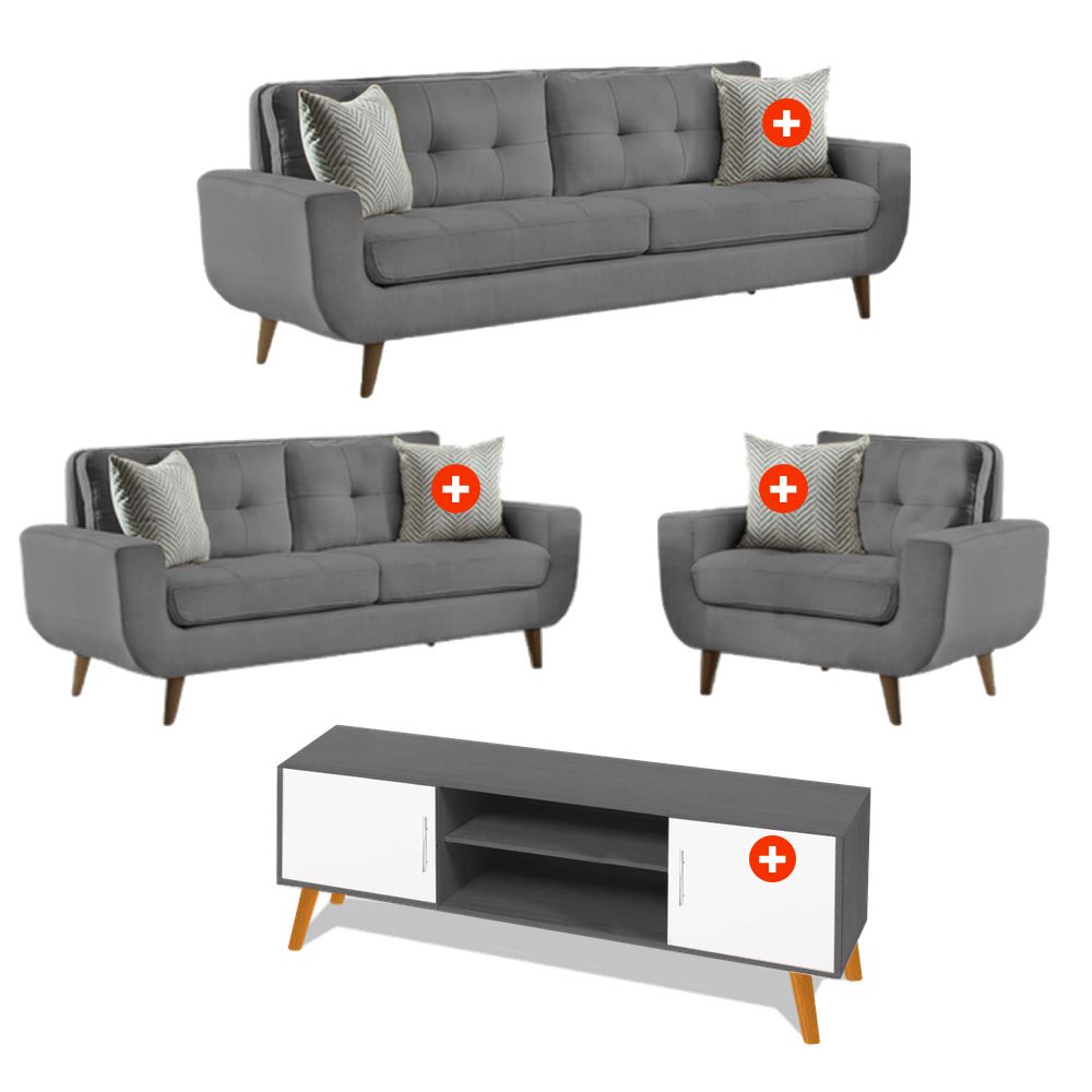 SALA GEORGE 3 2 1 CON  CENTRO TV - FALOTIH 3M