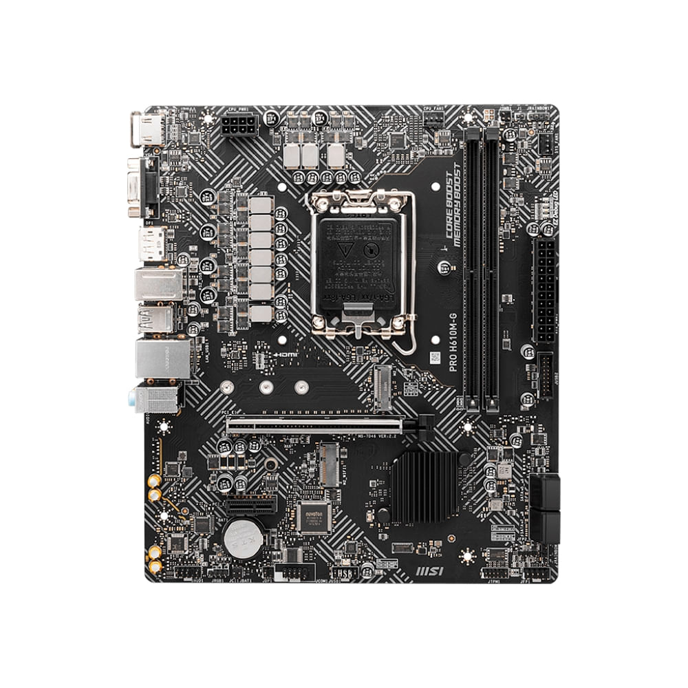 Placa base MSI PRO H610M-G LGA1700 mATX Chipset Intel H610 para alto rendimiento y compatibilidad