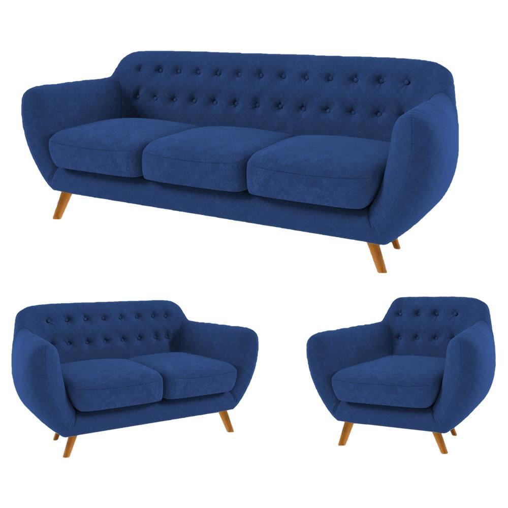 SALA VALENTINO AZUL 3 2 1 CUERPOS - FALOTIH 3M