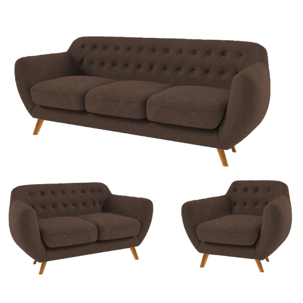 SALA VALENTINO MARRÓN 3 2 1 CUERPOS - FALOTIH 3M