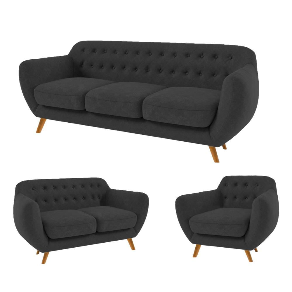 SALA VALENTINO NEGRO 3 2 1 CUERPOS - FALOTIH 3M