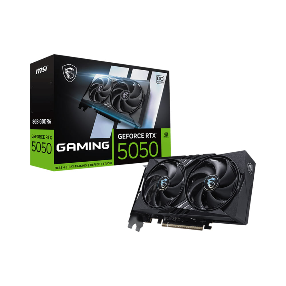 Tarjeta Gráfica GEFORCE RTX 5050 8GB 128bit MSI Gaming OC Alta Velocidad para Gaming