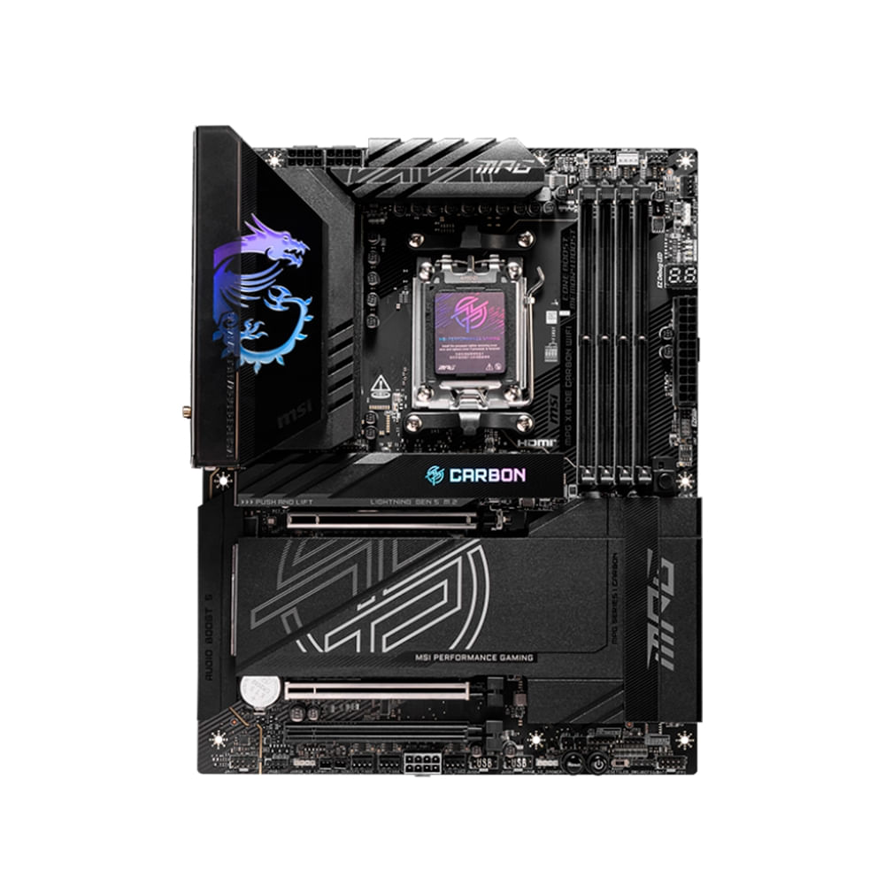 Placa base MSI MPG X870E Carbon WiFi AMD AM5 ATX alto rendimiento y conectividad avanzada