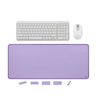 COMBO LOGITEC  TECLADO K250 MOUSE M196 BLANCO PAD MOUSE LILA