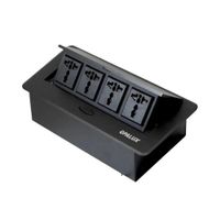 Tomacorriente para Mueble 4 Tomas Negro OPALUX OP-UTS4BK
