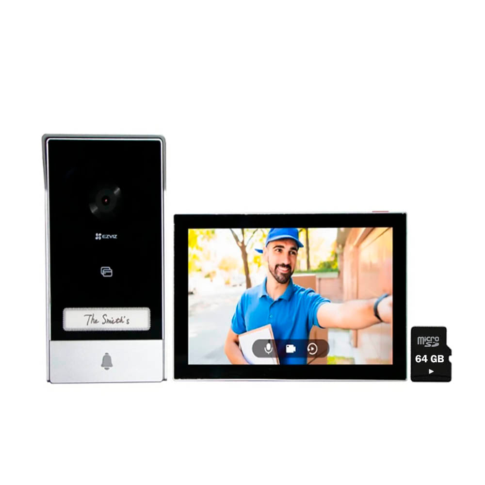 Videoportero Inteligente HP7 2K 3MP Ezviz Exterior LCD 7 - SD 64GB