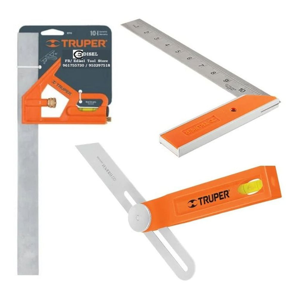 Escuadra 12 de combinación con punzón para marcar Truper - 14380