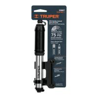 Mini inflador manual de aluminio para bicicleta 75 PSI Truper - 11997
