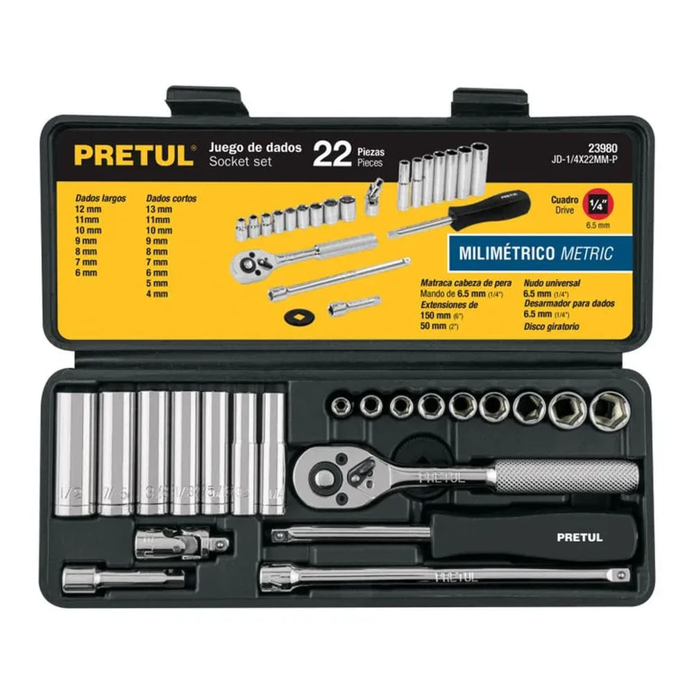 Juego de 22 herramientas 14 mm para mecánico Pretul - 23980