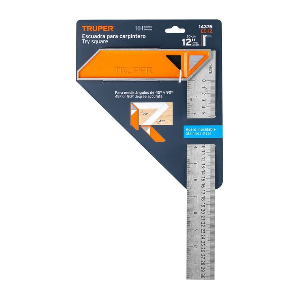 Escuadra 12 para carpintero con mango  de aluminio 14376