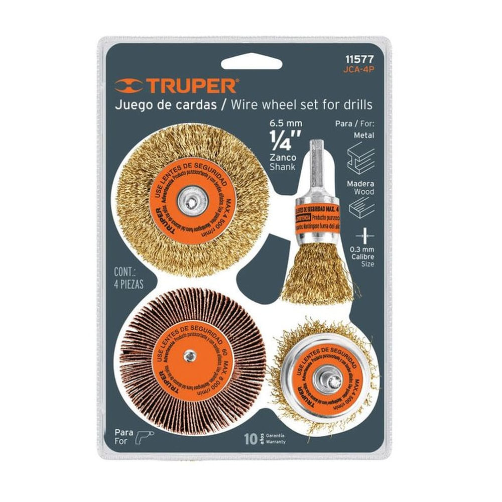 Juego De 4 Cardas Para Taladro Truper - 11577