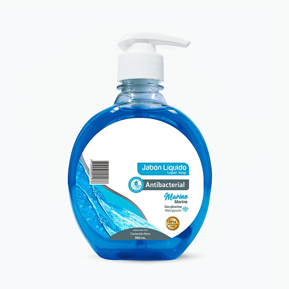 Jabón Líquido Antibacterial de 360 ML Marino
