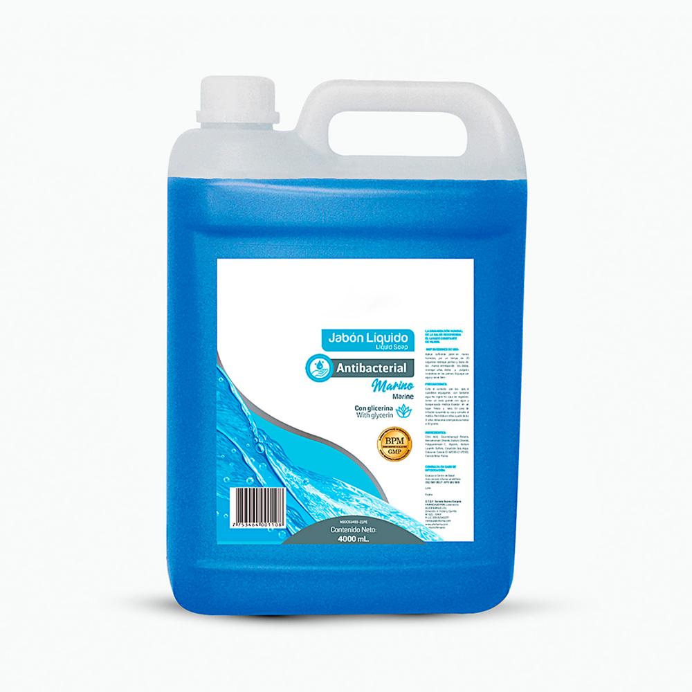 Jabón Líquido Antibacterial de 4000 ML Marino
