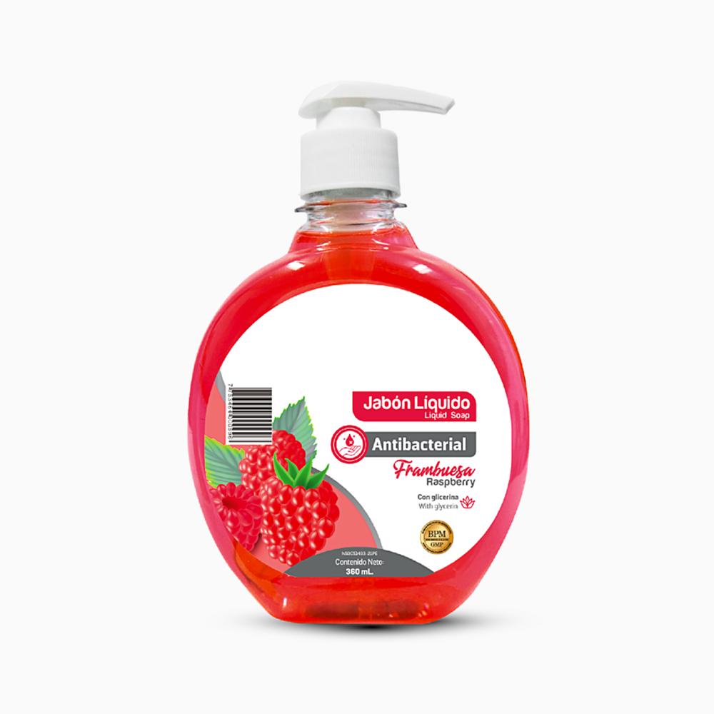 Jabón Líquido Antibacterial de 360 ML Frambuesa