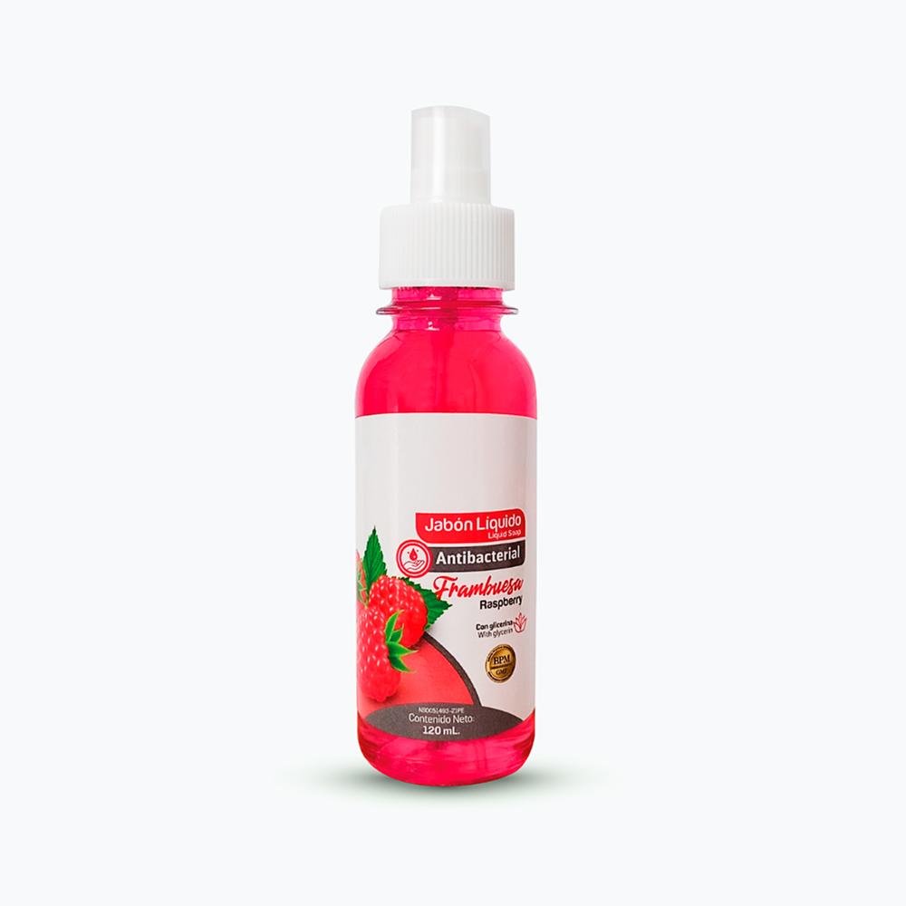 Jabón Líquido Antibacterial de 120 ML Frambuesa
