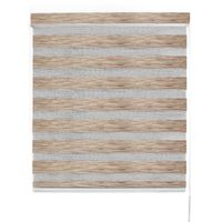 Cortina Roller Duo Superior Madera Ancho 130cm x Alto 180cm