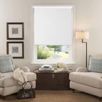 Cortina Roller Blackout Textil Natural Blanco 110cm Ancho x 170cm Alto