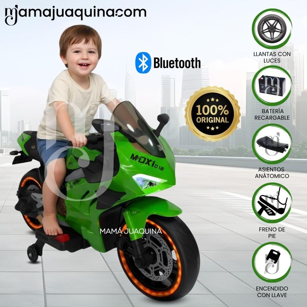 Moto a Batería para Niños PANIGALE de Lujo Green