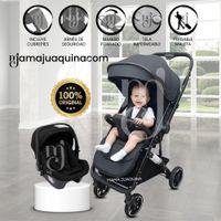 Coche Maleta de Lujo JANDI  con Portabebé Black
