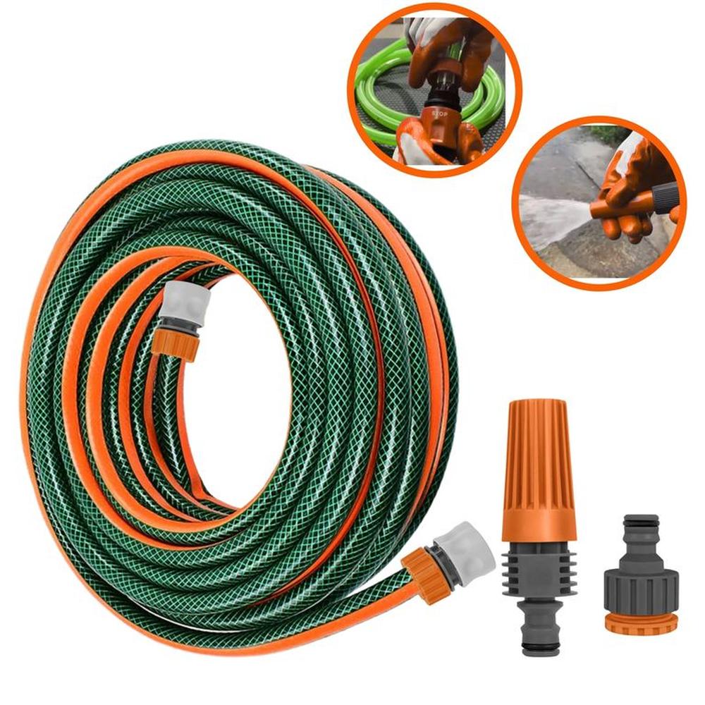 Manguera para hidrolavadora y riego, 10m 3 capas conectores Xpert, Verde Manguera para hidrolavadora y riego, 10m 3 capas conectores Xpert, Verde