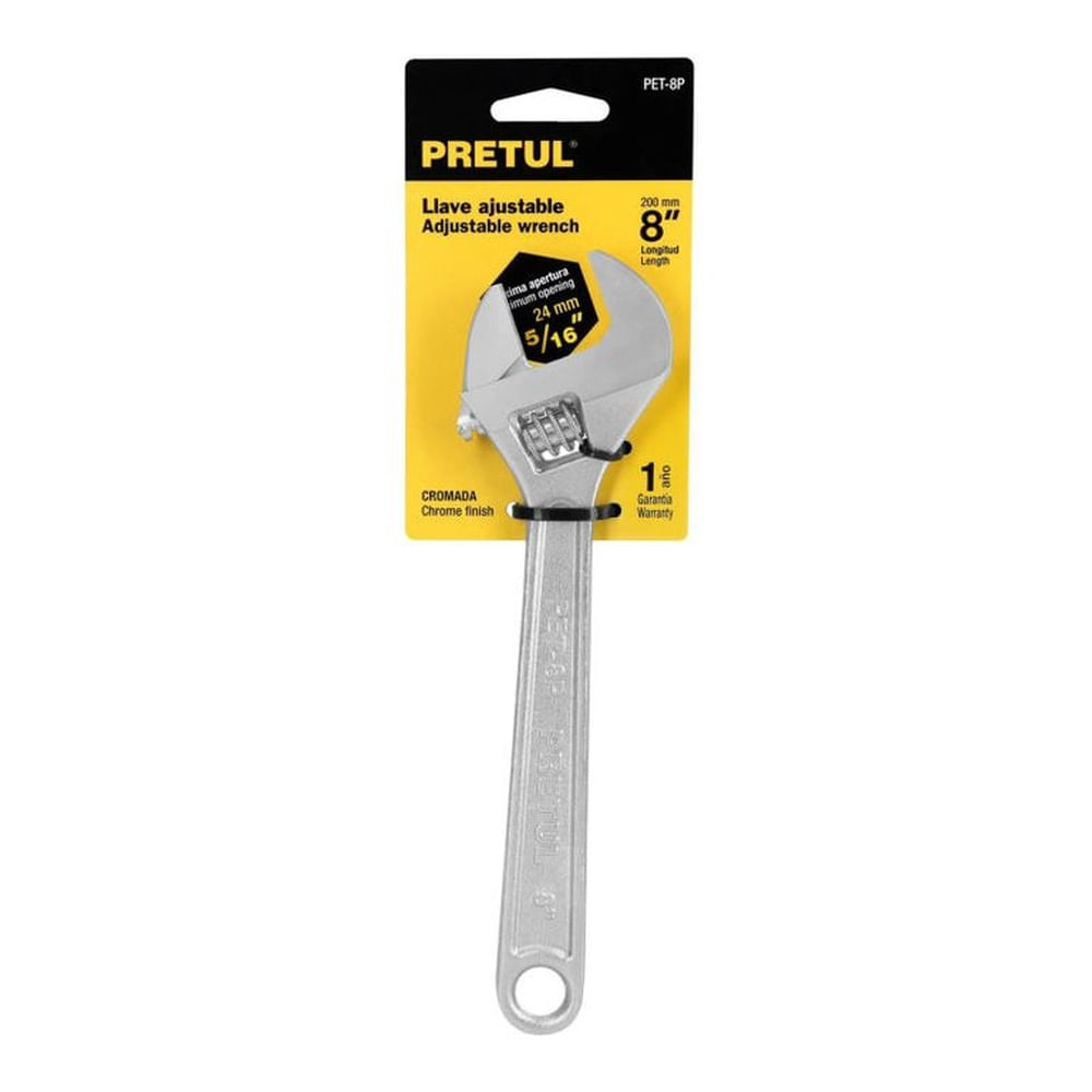 Llave francesa 8 cromada Pretul - 21815