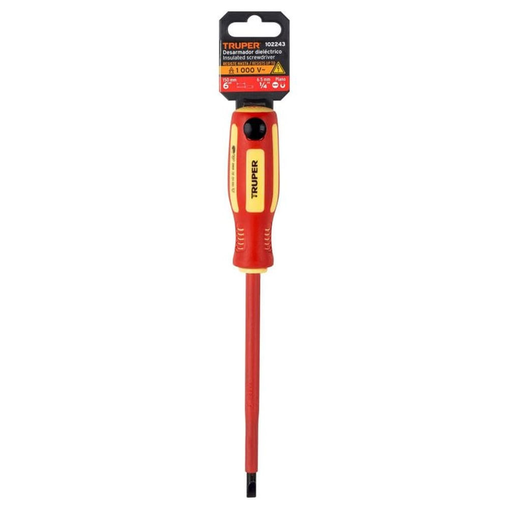 Desarmador dieléctrico plano 14 x 6 Truper - 102243