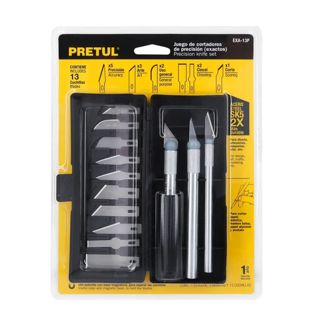 Juego de bisturí con 13 piezas en estuche Pretul - 22409