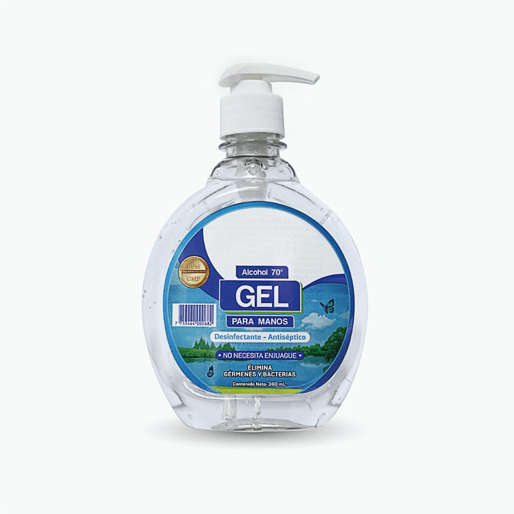 Alcohol 70° en Gel con Dispensador de 360 ML