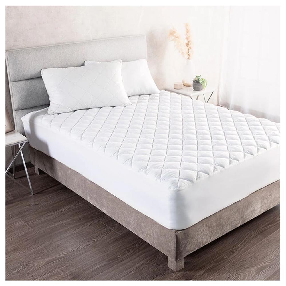 Funda Protector De Colchón Impermeable Antifluidos 2 Plazas blanco