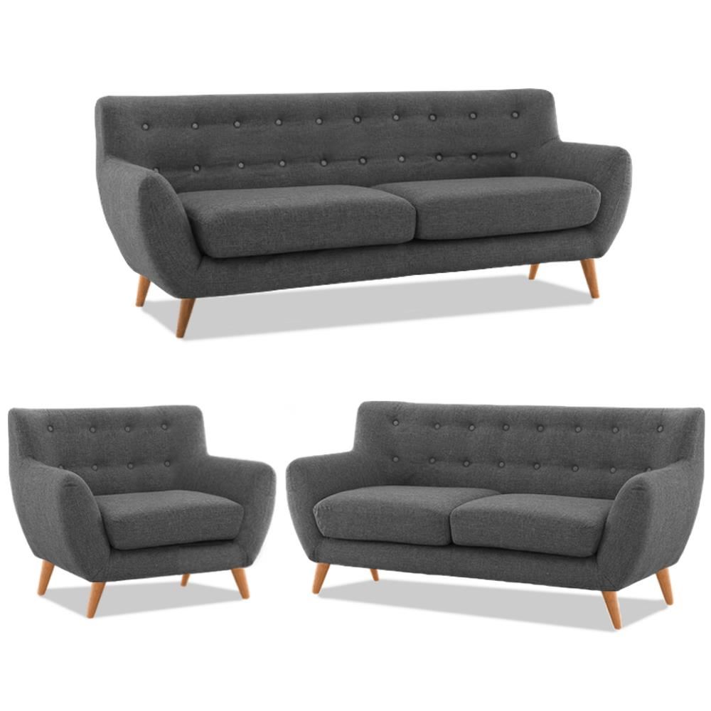 SALA SALINAS GRIS OSCURO 3 2 1 CUERPOS - FALOTIH 3M