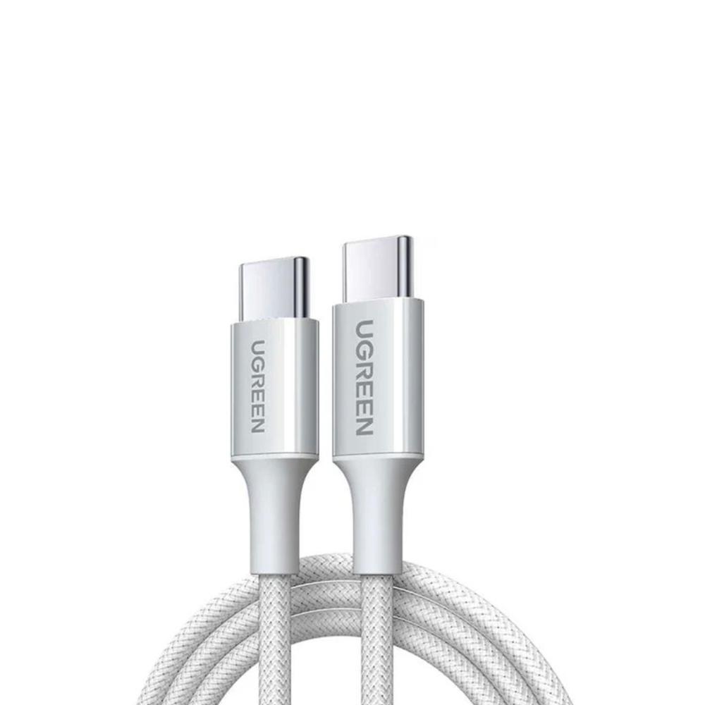Cable Ugreen USB-C a USB-C PD Fast Charging Trenzado 2M 100W Gris L502 65256