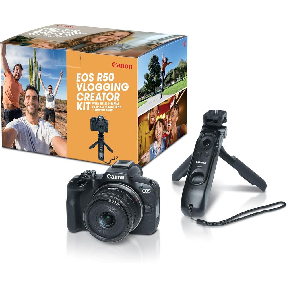 Canon cámara EOS R50 kit cámara híbrida | Negro