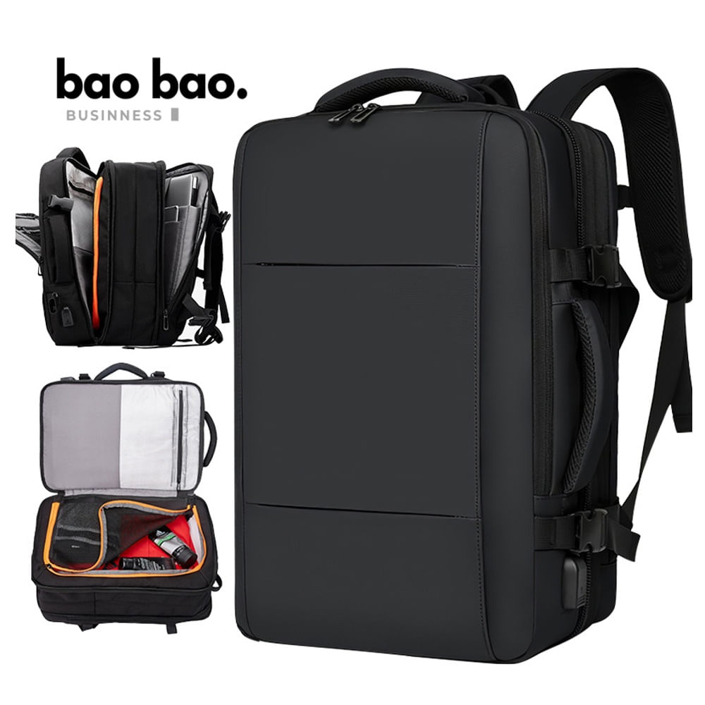 MOCHILA EJECUTIVA GRANDE PARA VIAJES PASEO MALETA IMPERMEABLE UNISEX EXPLANDIBLE DE 45L