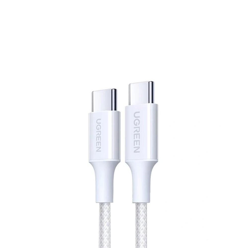 Cable Ugreen USB-C a USB-C PD Fast Charging Trenzado 1M 100W Blanco L502 35220