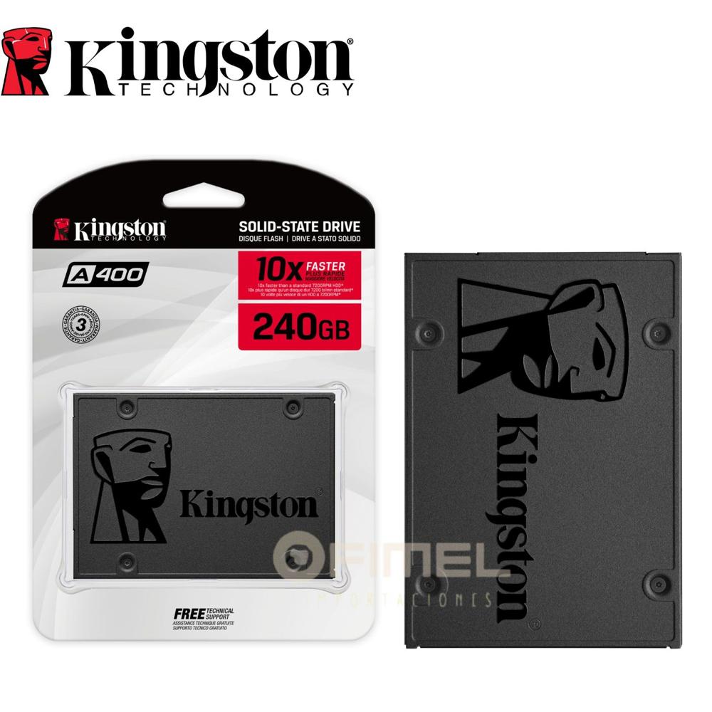 Unidad de Estado Solido Kingston A400. 240GB. SATA 6Gbs. 2.5 pulgadas. 7mm. TLC.
