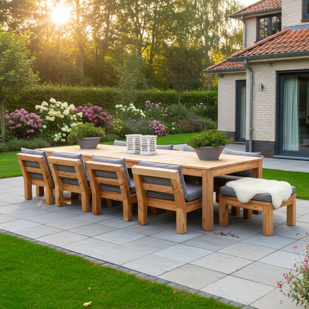 Juego de Terraza Misuri 10 personas con mesa