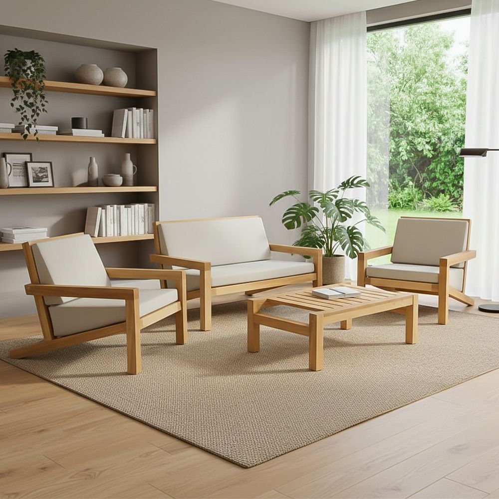 Juego de Terraza Lexu 4 personas con mesa