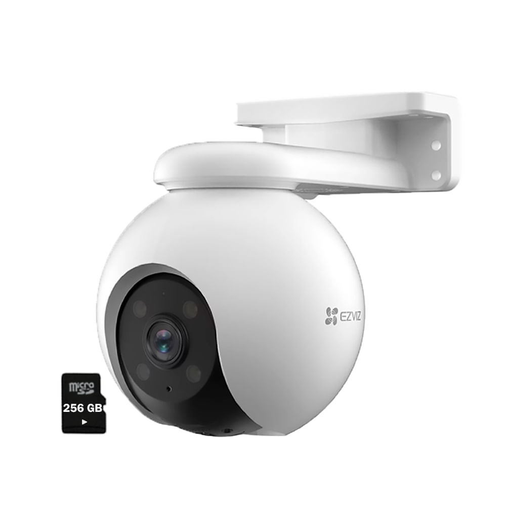 Cámara Wifi H8 PRO 3K Ezviz Exterior 360 Alarma Inteligente Sd 256GB