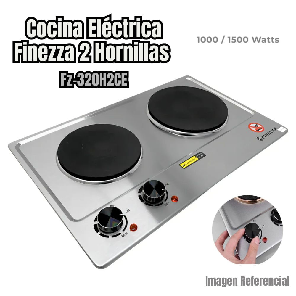 COCINA ELECTRICA FINEZZA DE 2 HORNILLAS FZ-320H2CE