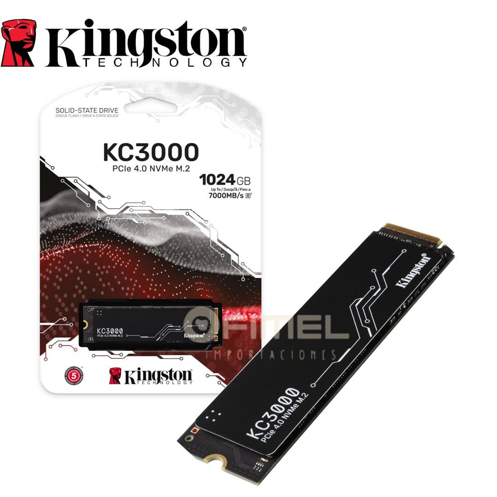 Unidad en estado solido Kingston KC3000. 1024GB. M.2 2280 PCIe Gen 4.0 NVMe